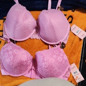 Juicy Couture Pink Lace Bra Set (36D)